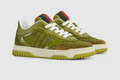 Gucci Re-Web Sneaker in Dark Green Calskin Canvas