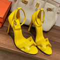 Hermes Premiere 115 Sandal in Bright Yellow Calfskin