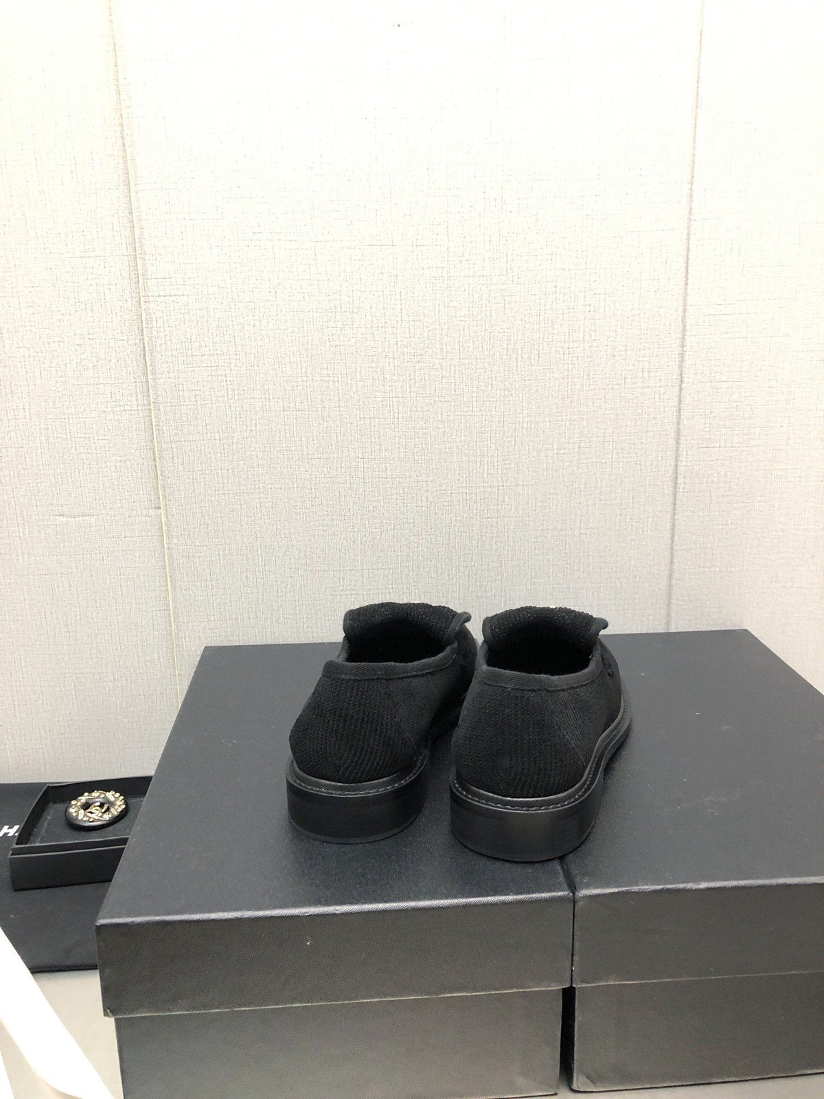 Chanel Moccasins Black Denim 40mm
