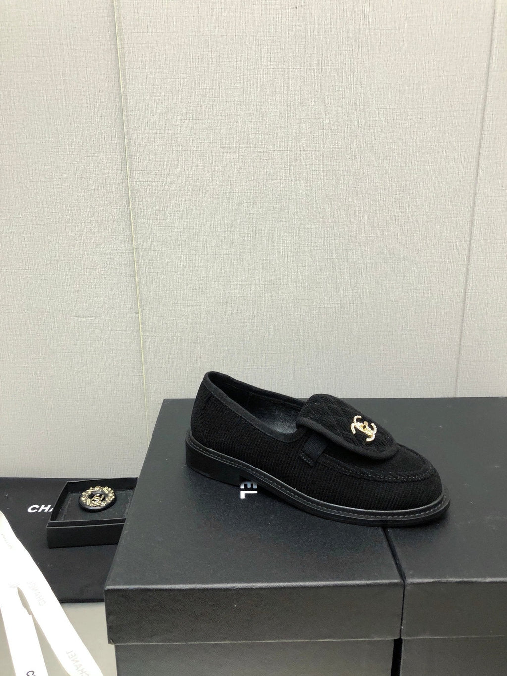 Chanel Moccasins Black Denim 40mm