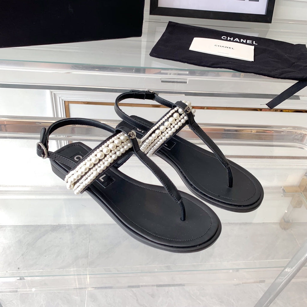 Chanel Slingbacks Black Lambs