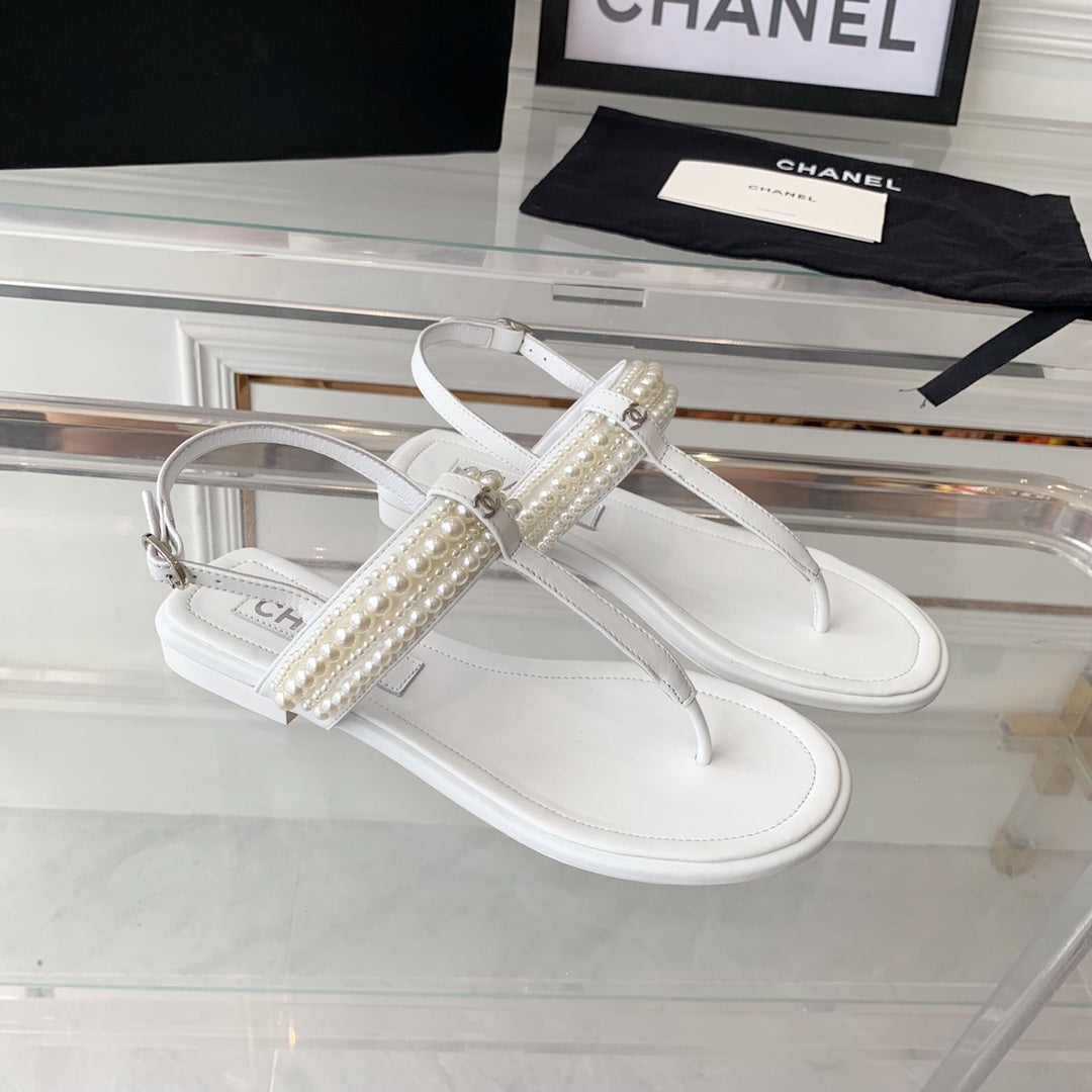 Chanel Slingbacks White Lambs
