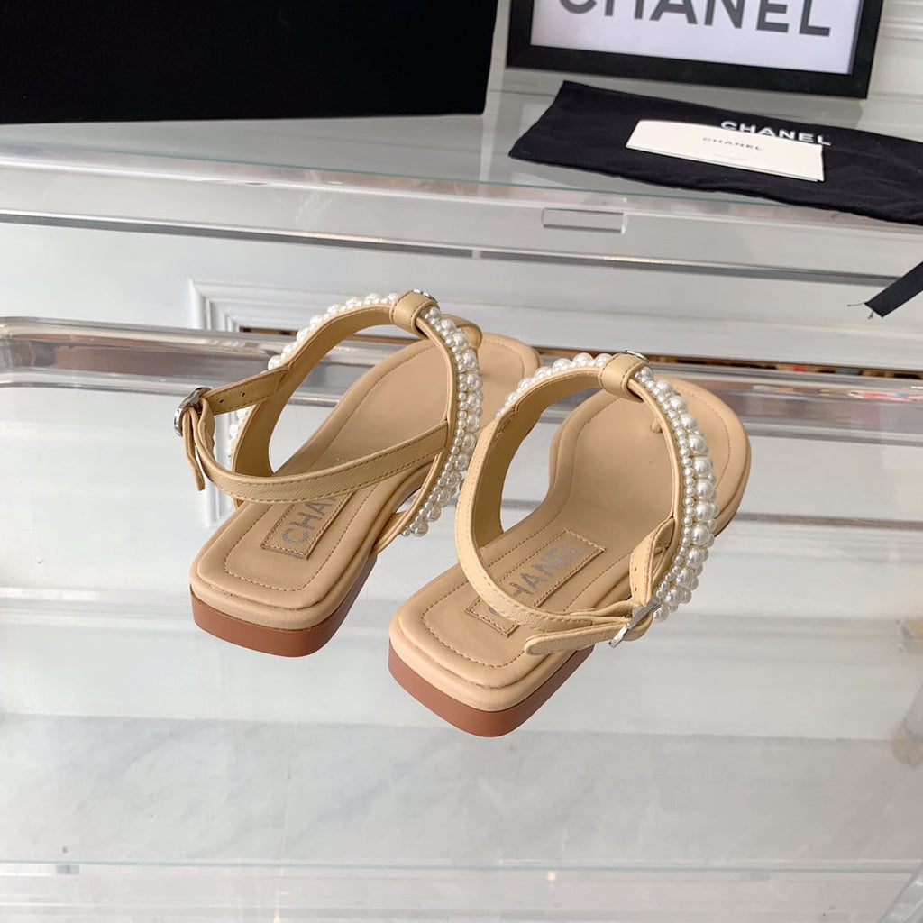 Chanel Slingbacks Cream Lambs