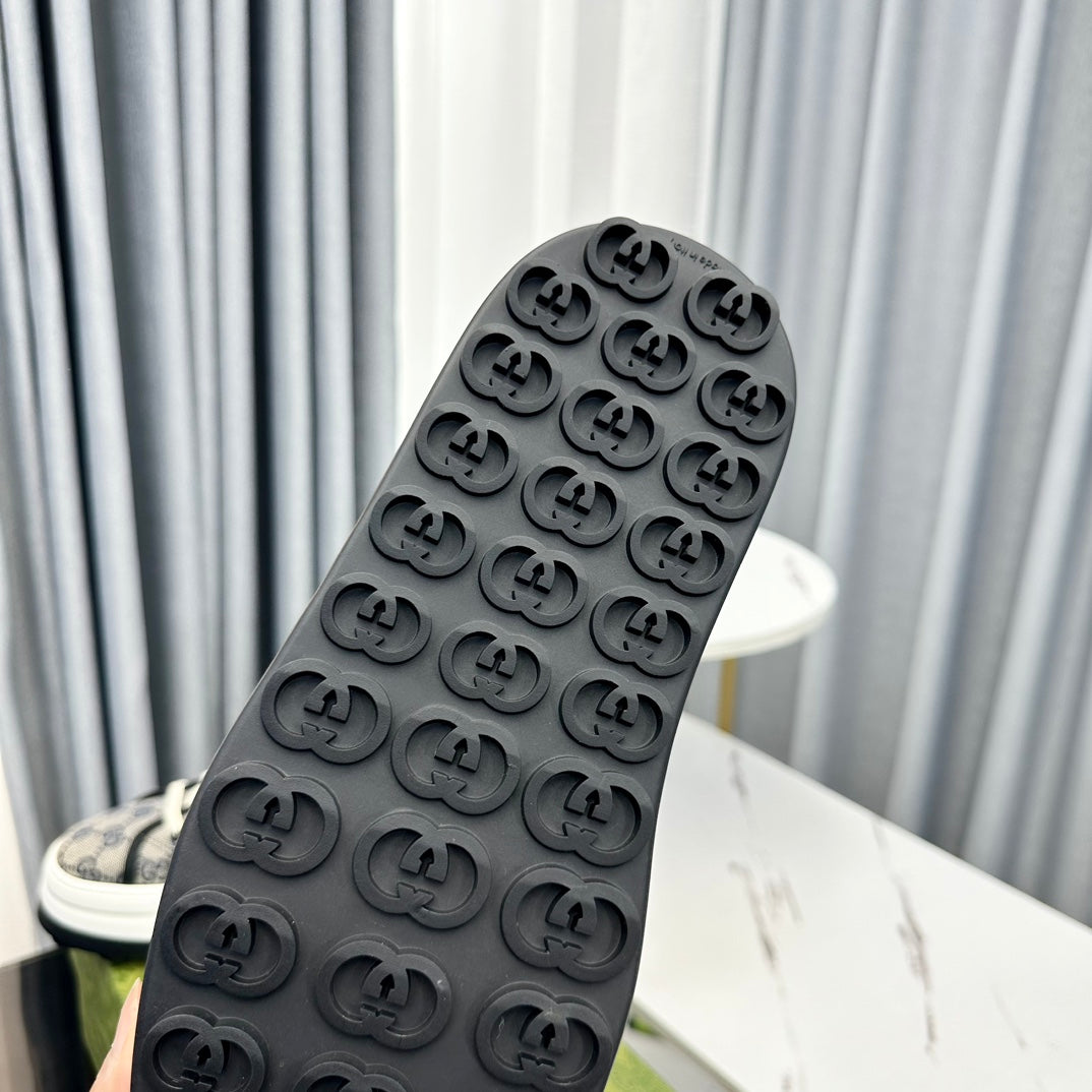 Gucci High Top Sneaker Flatform Lead Canvas
