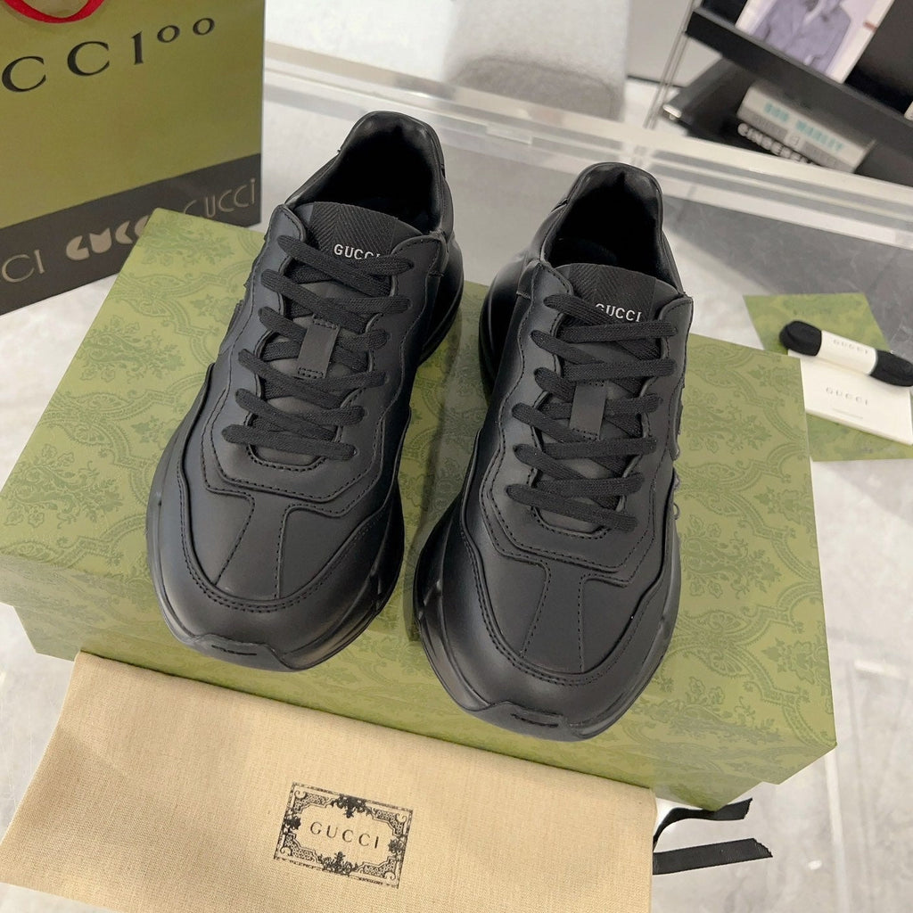Gucci Rhyton Trainer Leather Black