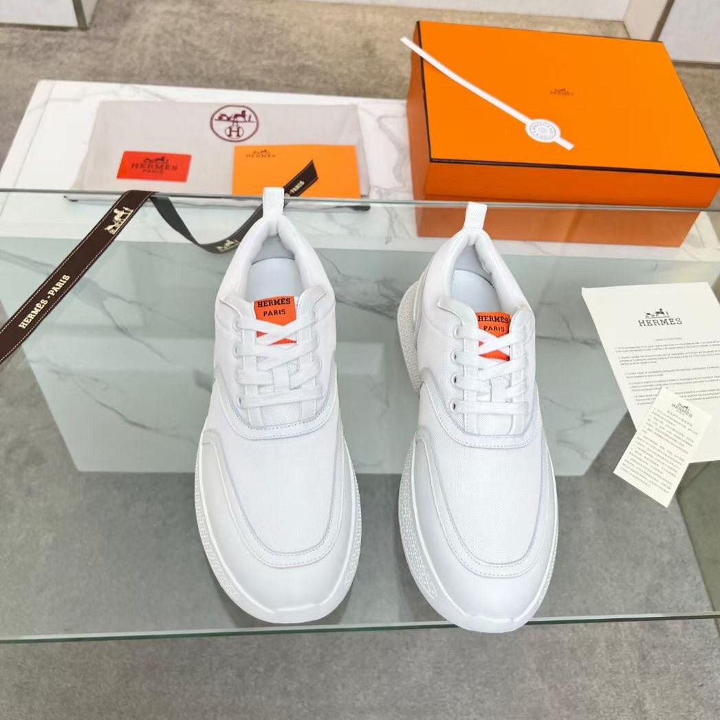 Hermes Giga Sneaker White Calfskin