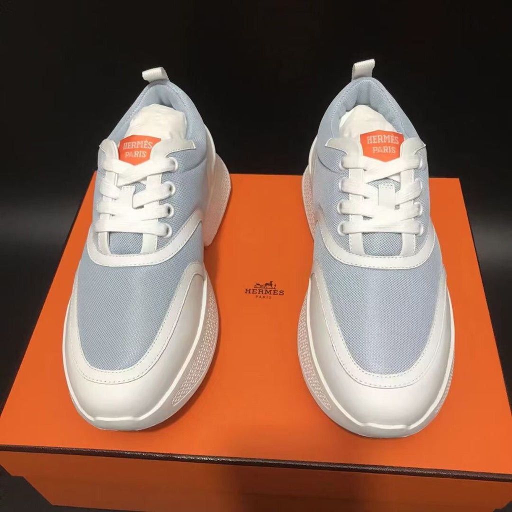 Hermes Giga Sneaker Bright Gray Mix White Calfskin