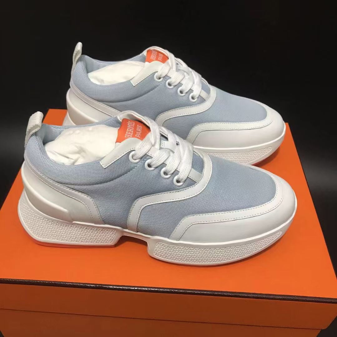 Hermes Giga Sneaker Bright Gray Mix White Calfskin