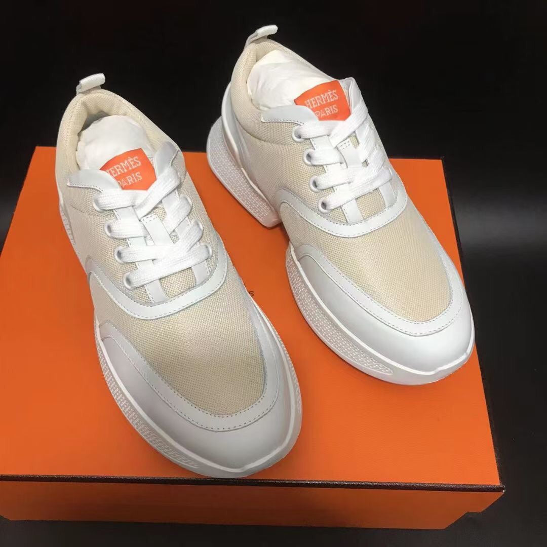 Hermes Giga Sneaker Pastel Pink Mix White Calfskin