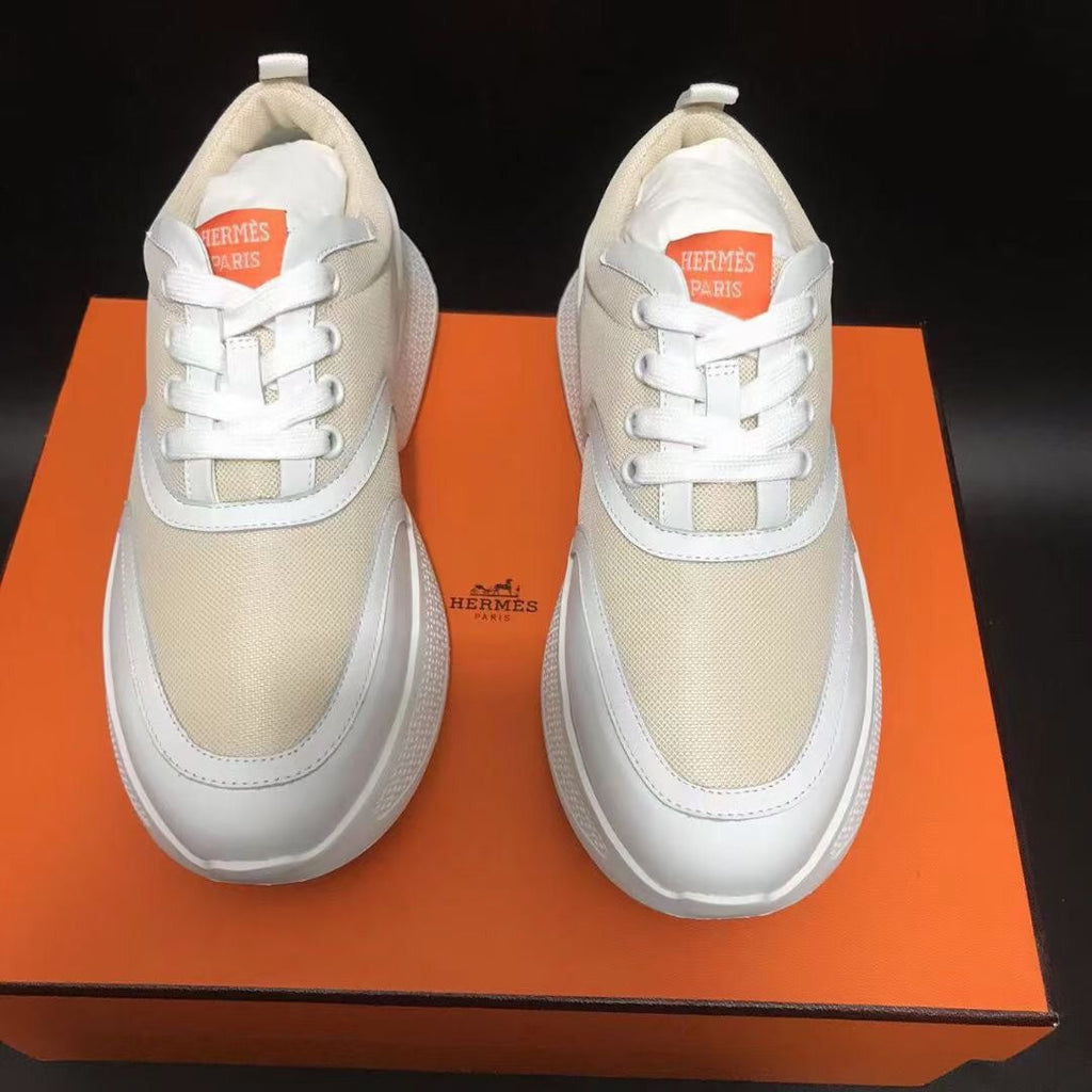 Hermes Giga Sneaker Pastel Pink Mix White Calfskin