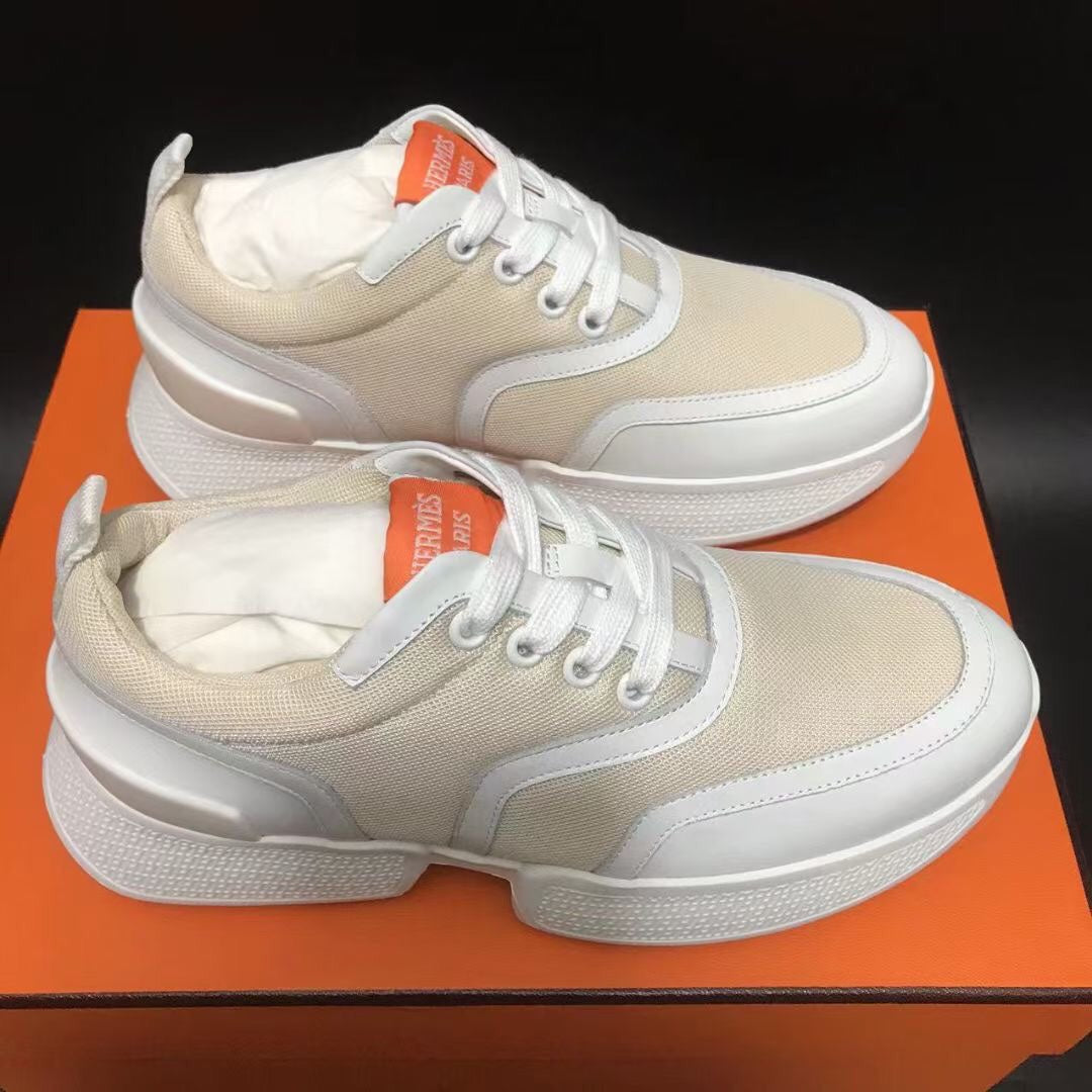 Hermes Giga Sneaker Pastel Pink Mix White Calfskin