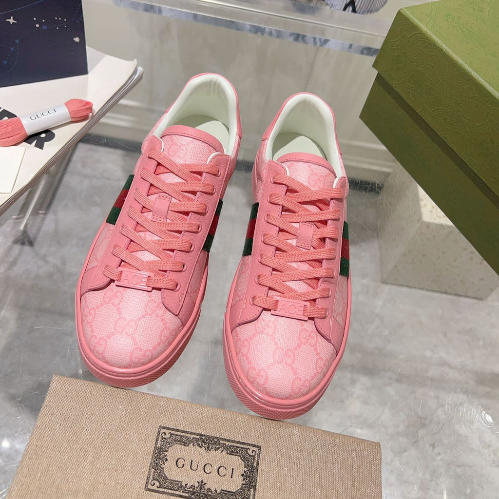 Gucci Ace Supreme Trainer Bright Pink Calfskin