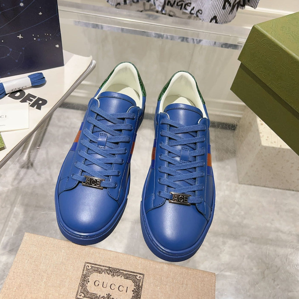 Gucci Ace Supreme Trainer Azure Calfskin