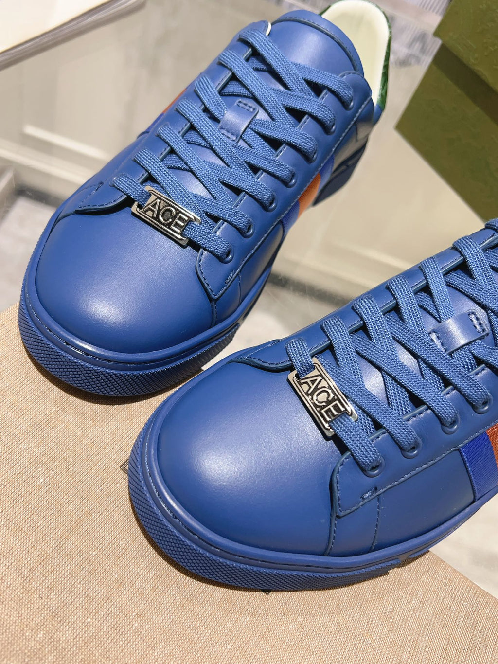 Gucci Ace Supreme Trainer Azure Calfskin
