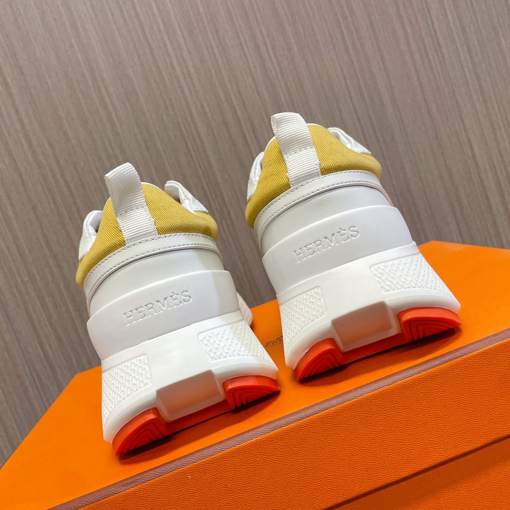 Hermes Giga Sneaker Yellow Mix White Calfskin