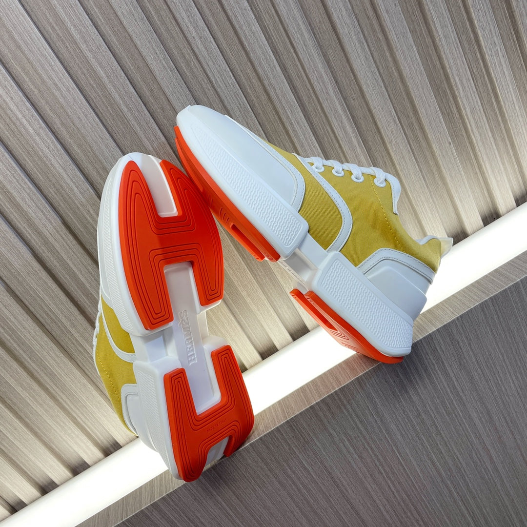 Hermes Giga Sneaker Yellow Mix White Calfskin