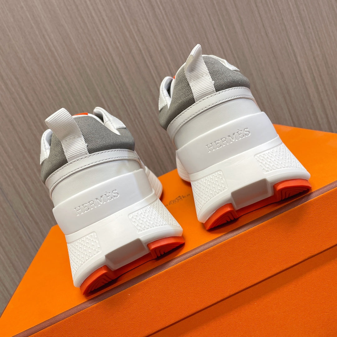 Hermes Giga Sneaker Gray Mix White Calfskin