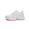 Hermes Giga Sneaker in White Cream Stitched Mesh and Calfskin