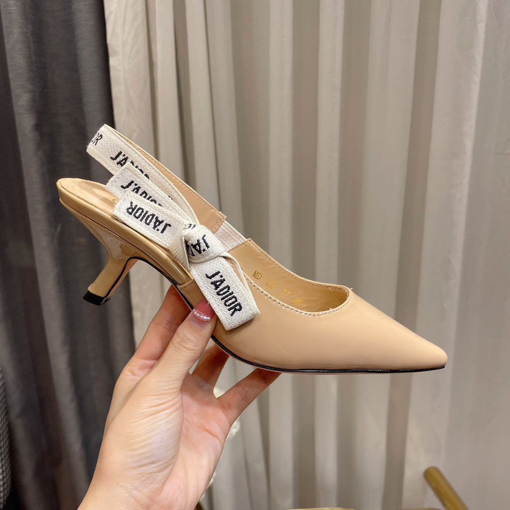 Dior J'A Slingback Pumps in Beige Calfskin