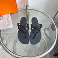 Hermes Island Sandal Black Pvc Waterproof