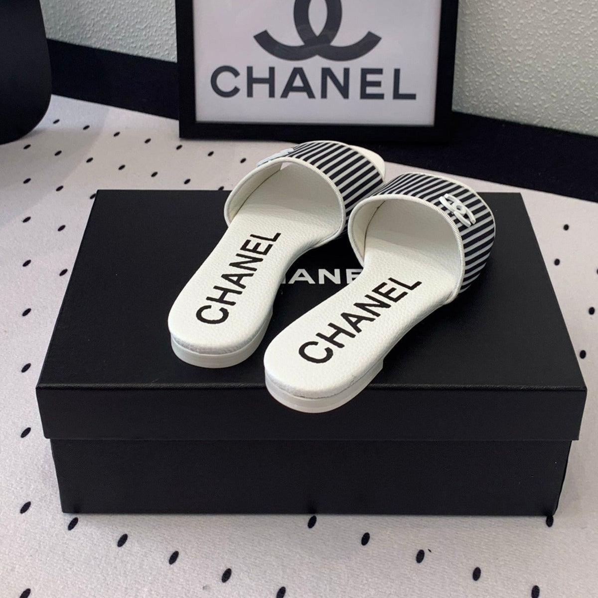 Chanel Mules Black 1 Lambskin
