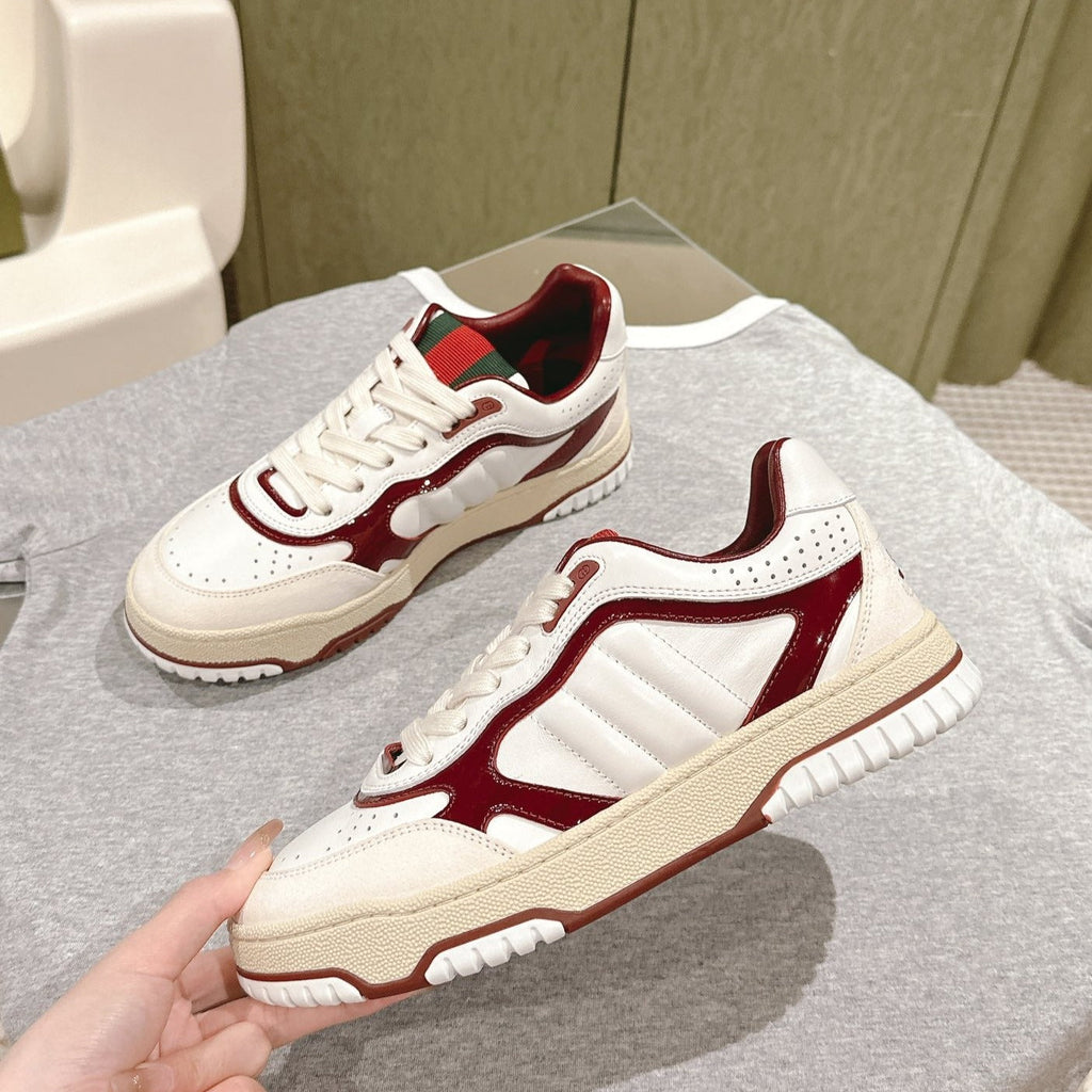 Gucci Retro Sneakers White Red