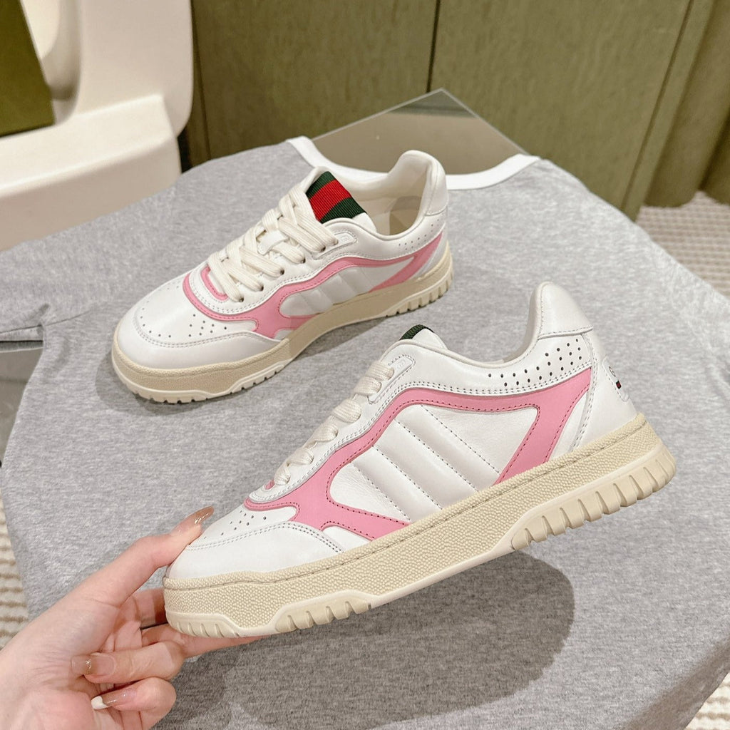 Gucci Retro Sneakers White Pink