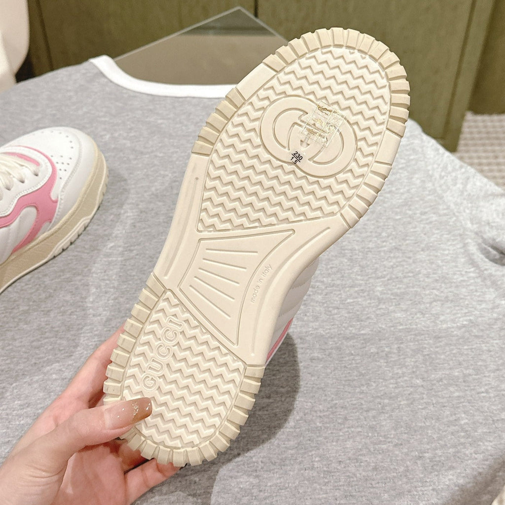 Gucci Retro Sneakers White Pink