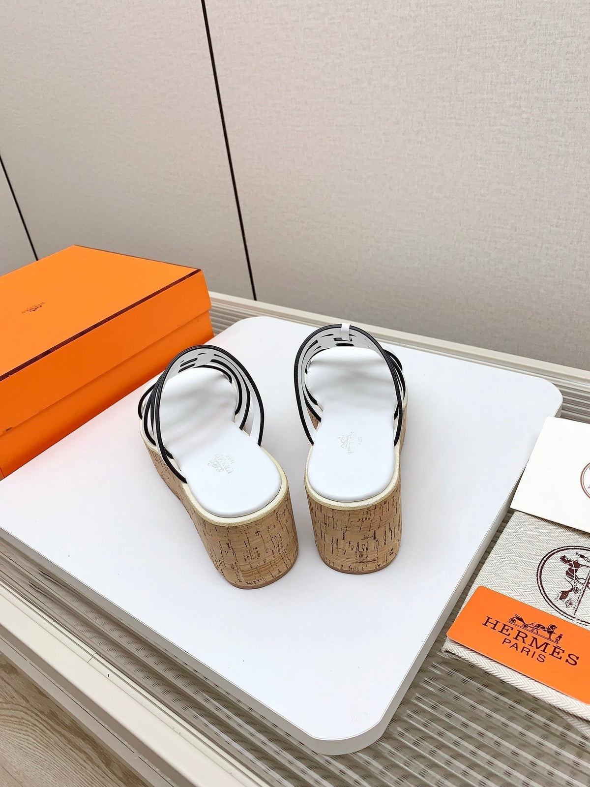 Hermes Isabella 30 Sandal in White Calfskin