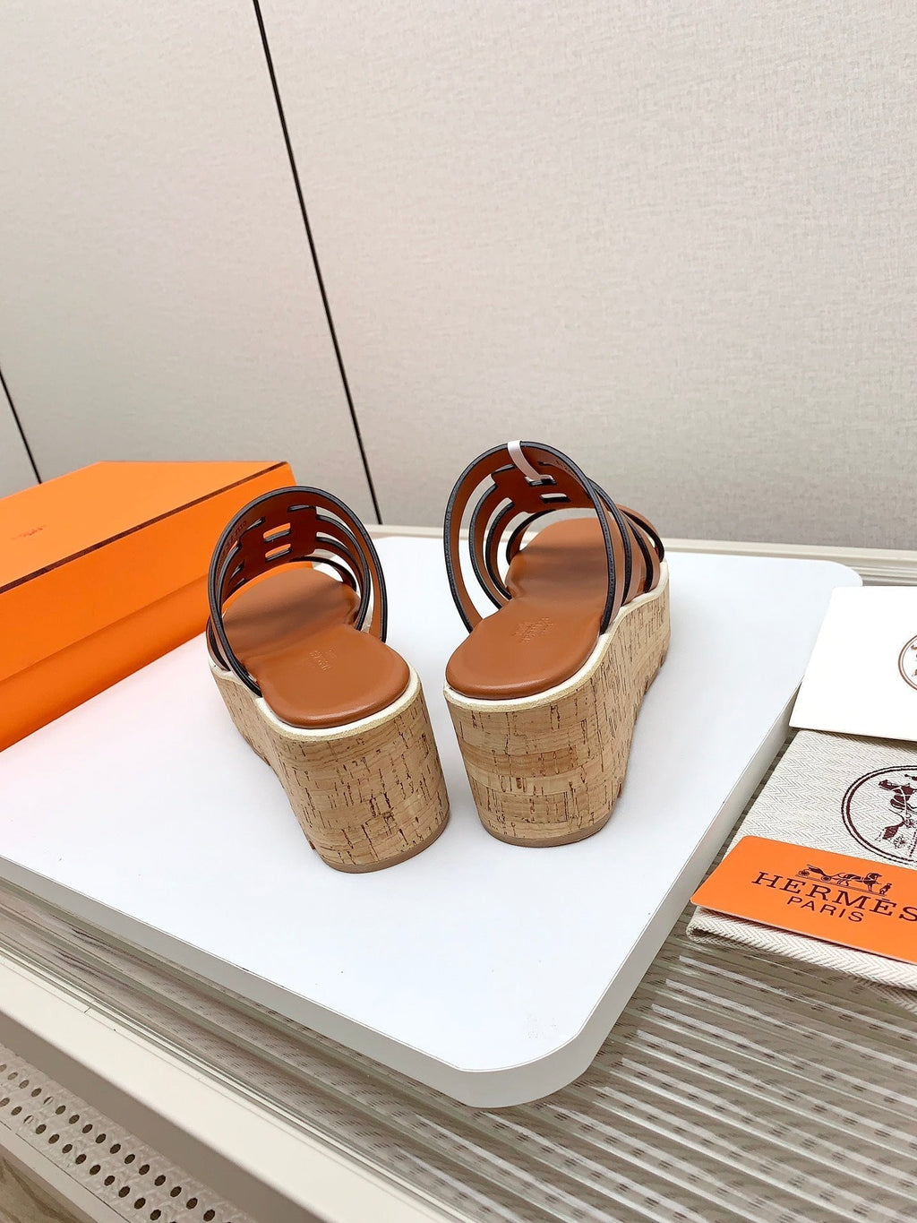 Hermes Isabella 30 Sandal in Bronze Brown Calfskin