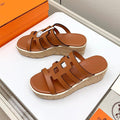 Hermes Isabella 30 Sandal in Bronze Brown Calfskin