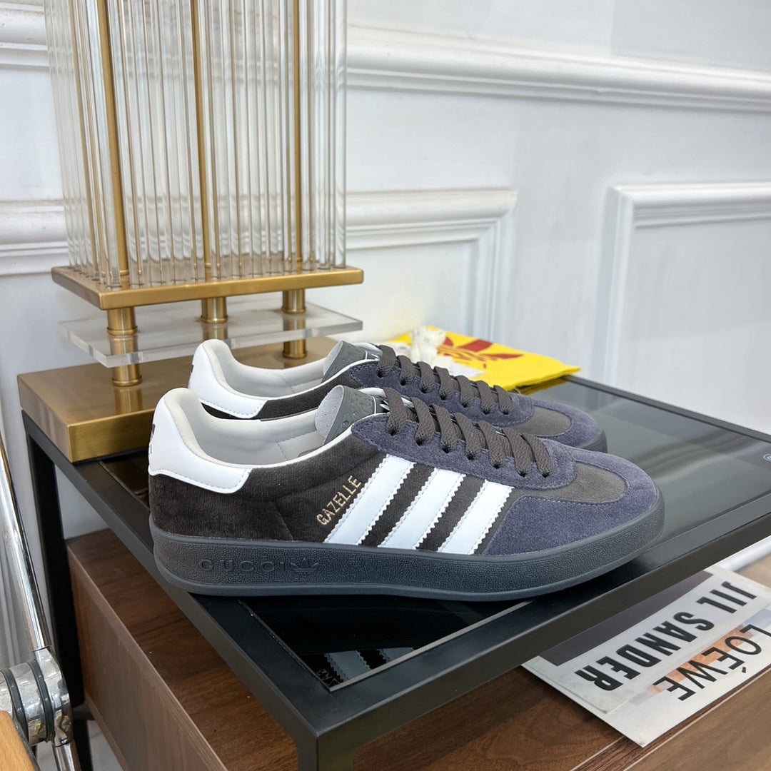 Gucci & Adidas Gazelle Sneaker Black Velvet