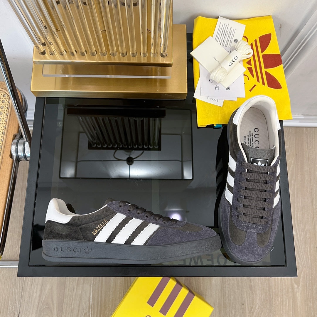Gucci & Adidas Gazelle Sneaker Black Velvet