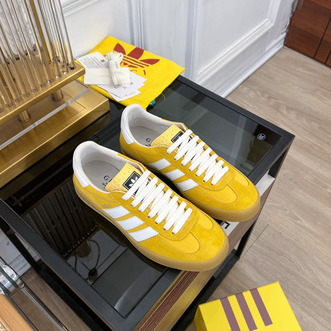 Gucci & Adidas Gazelle Sneaker Yellow Velvet