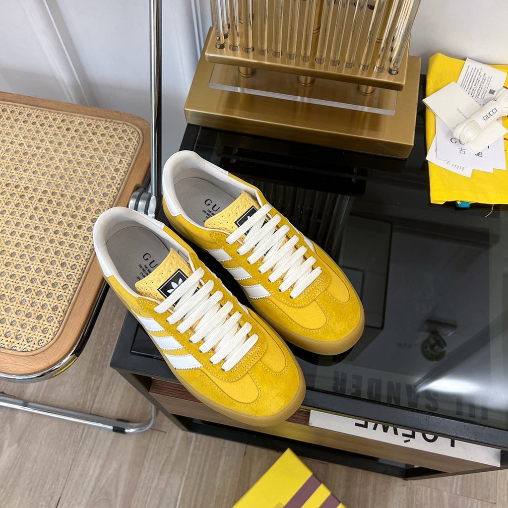 Gucci & Adidas Gazelle Sneaker Yellow Velvet
