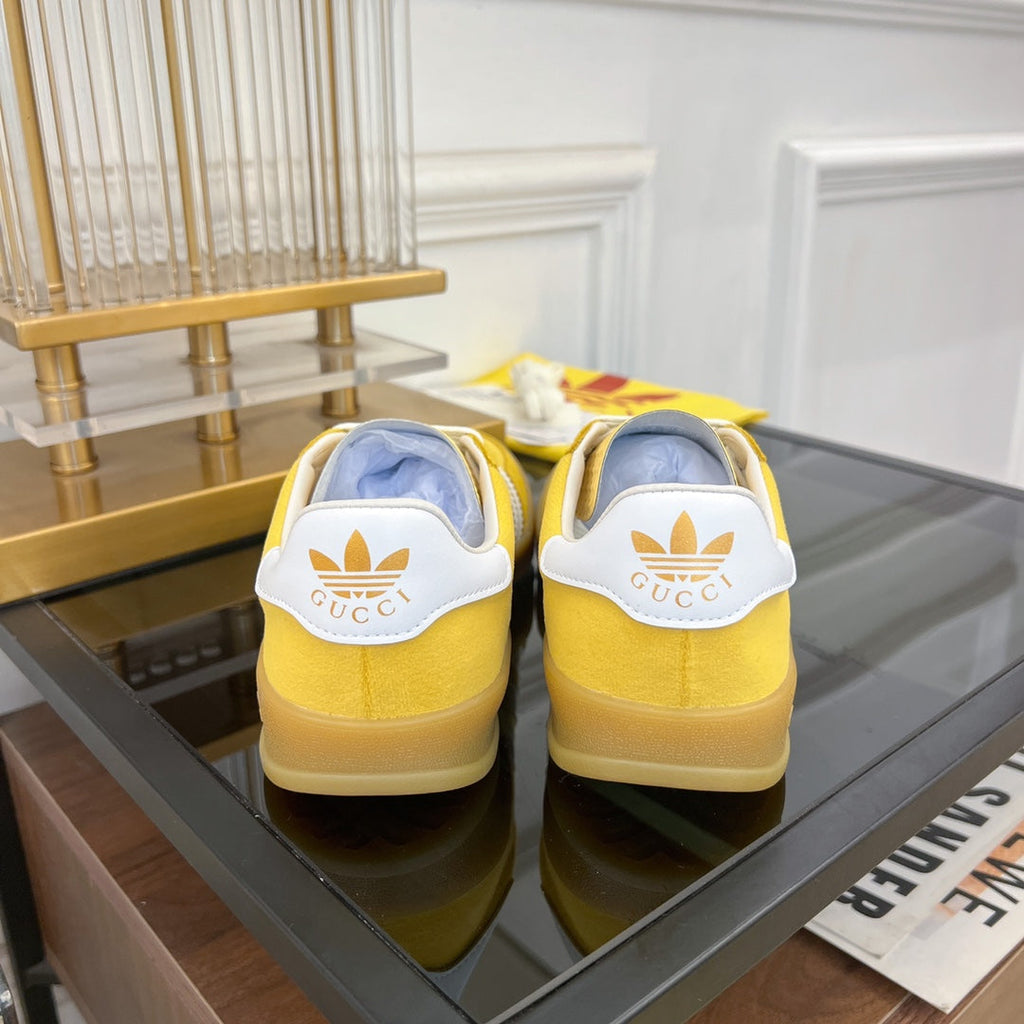 Gucci & Adidas Gazelle Sneaker Yellow Velvet