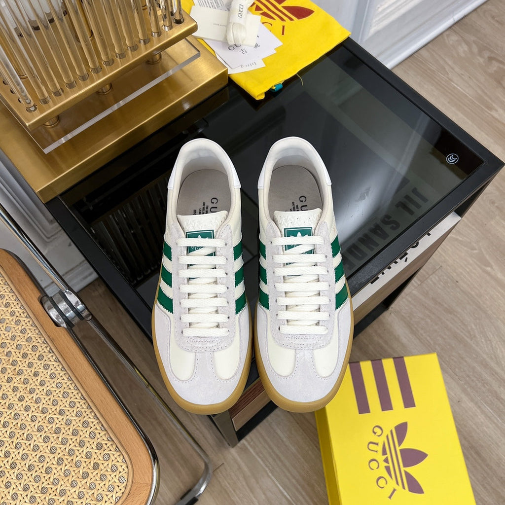 Gucci & Adidas Gazelle Sneaker Light Gray Velvet