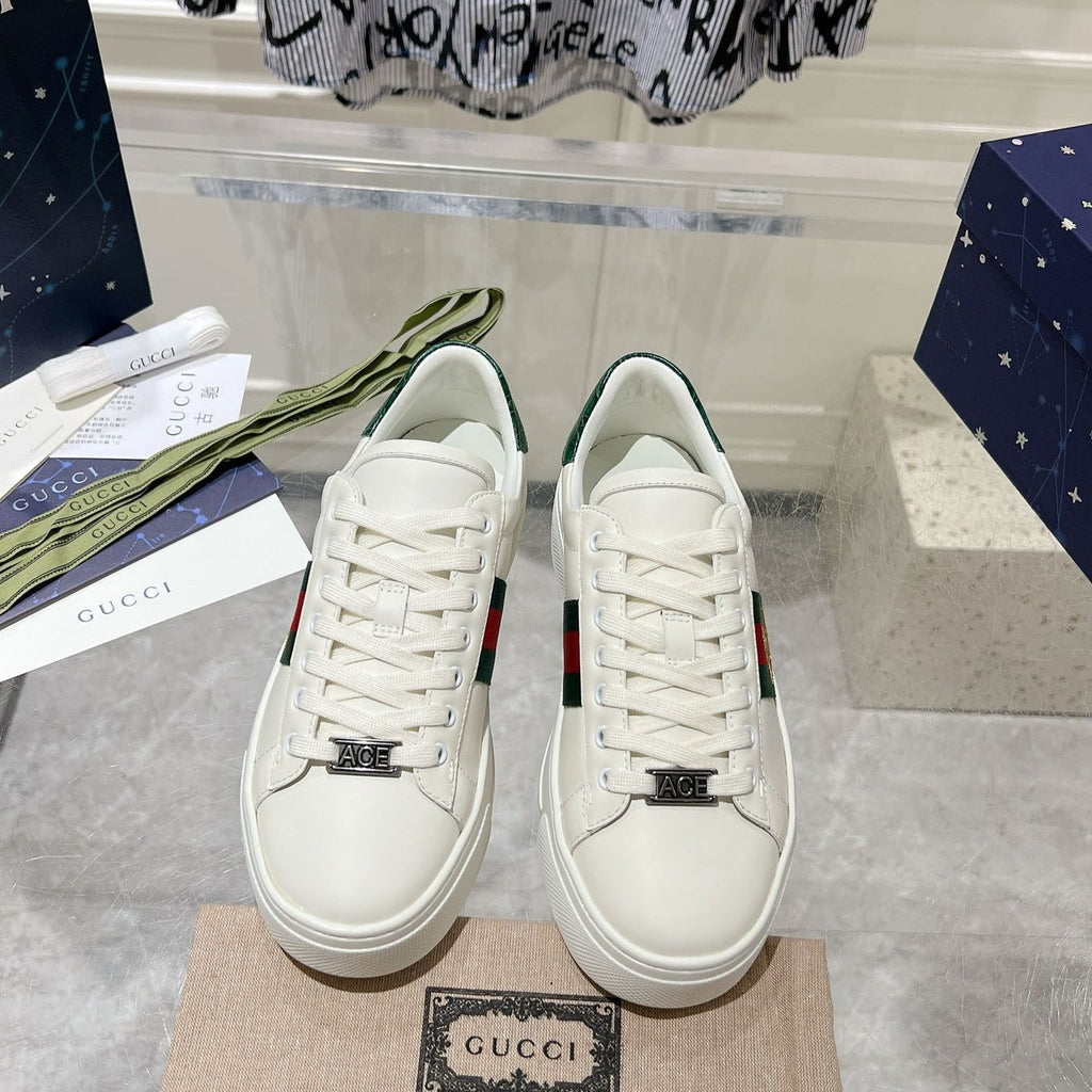 Gucci Ace 30 Supreme Trainer White Calfskin