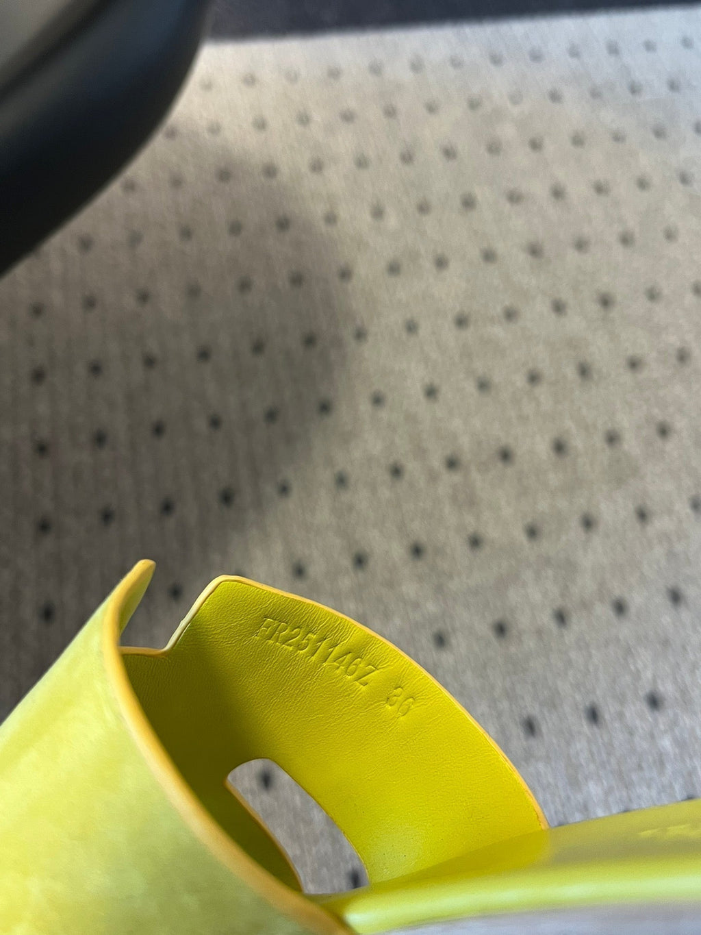 Hermes Eze Sandal 85 mm in Neon Yellow Calfskin