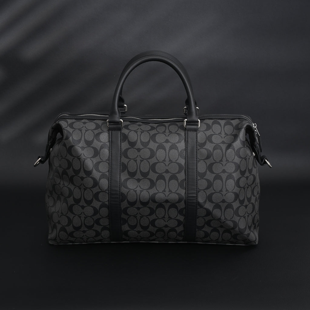 Coach Metropolitan Duffel Bag in Signature Black Canvas