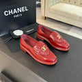 Chanel Moccasins Red Quilted Lambskin