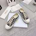 Dior Walkn 45 Beige Blue Oblique Embroi-Dery Canvas