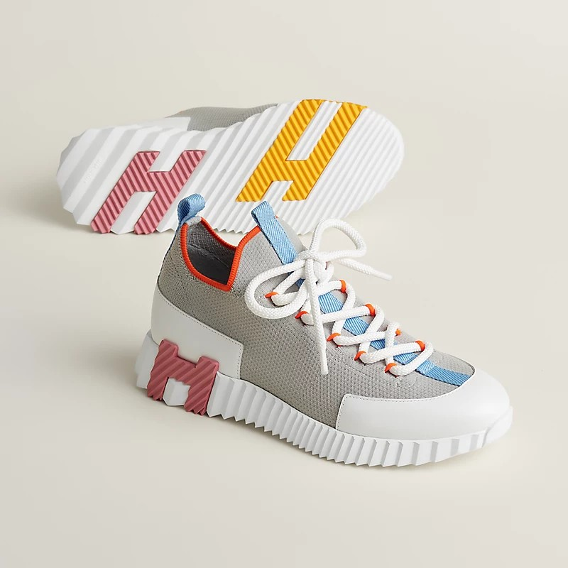 Hermes Jumping Sneakers Grey Mesh and H Detail Sole