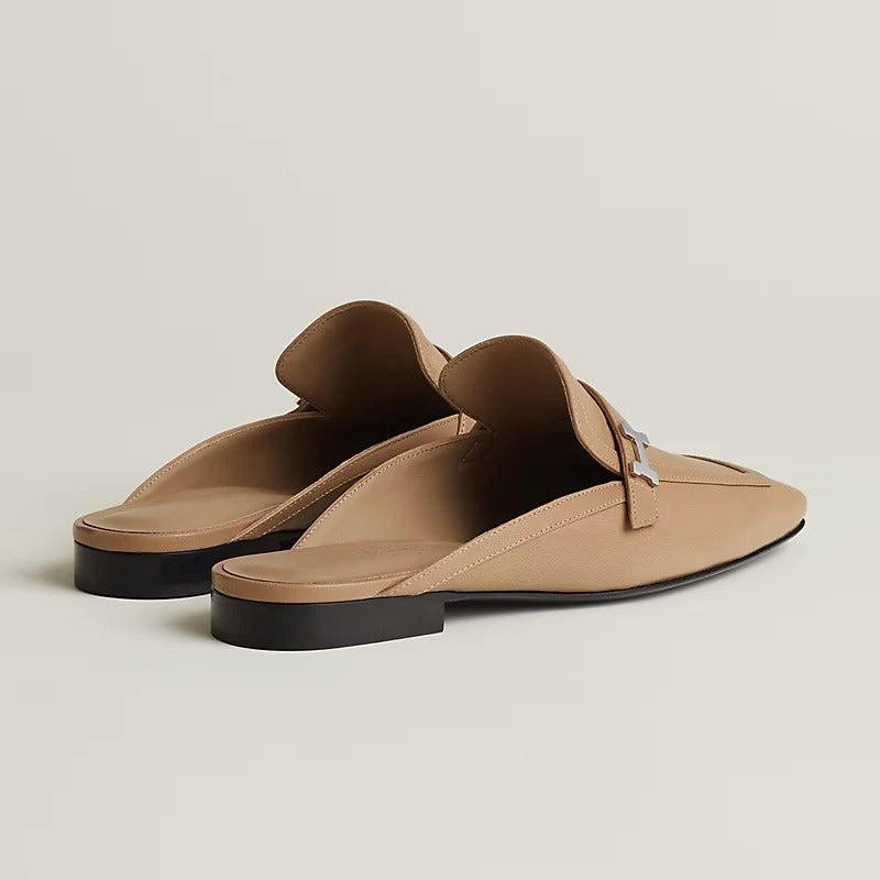 Hermes Groupie Mule Beige Argile