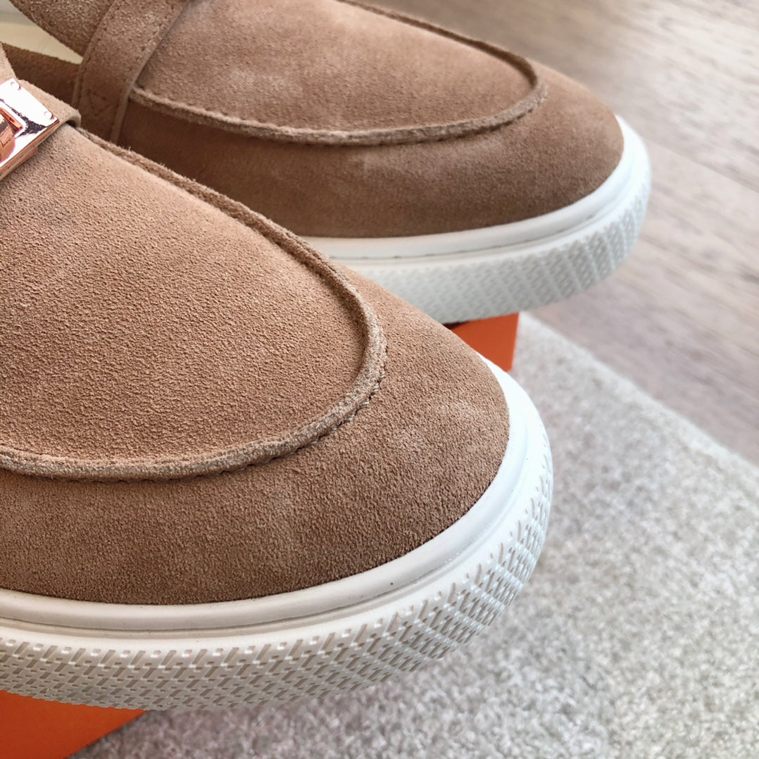Hermes Game Slip-On Sneaker Light Penny Suede