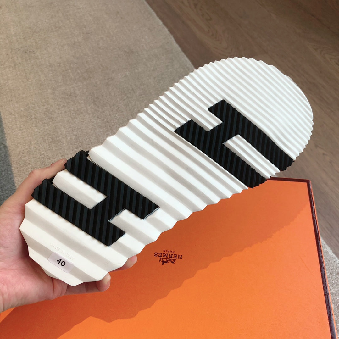 Hermes Infra Sandal Black Calfskin