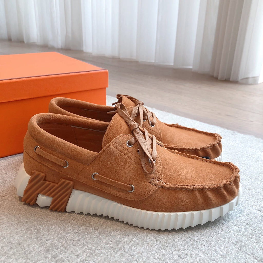 Hermes Ketch Sneaker in Bronze Brown Suede
