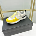 Chanel Sneaker in Light Yellow Mix Grey Suede