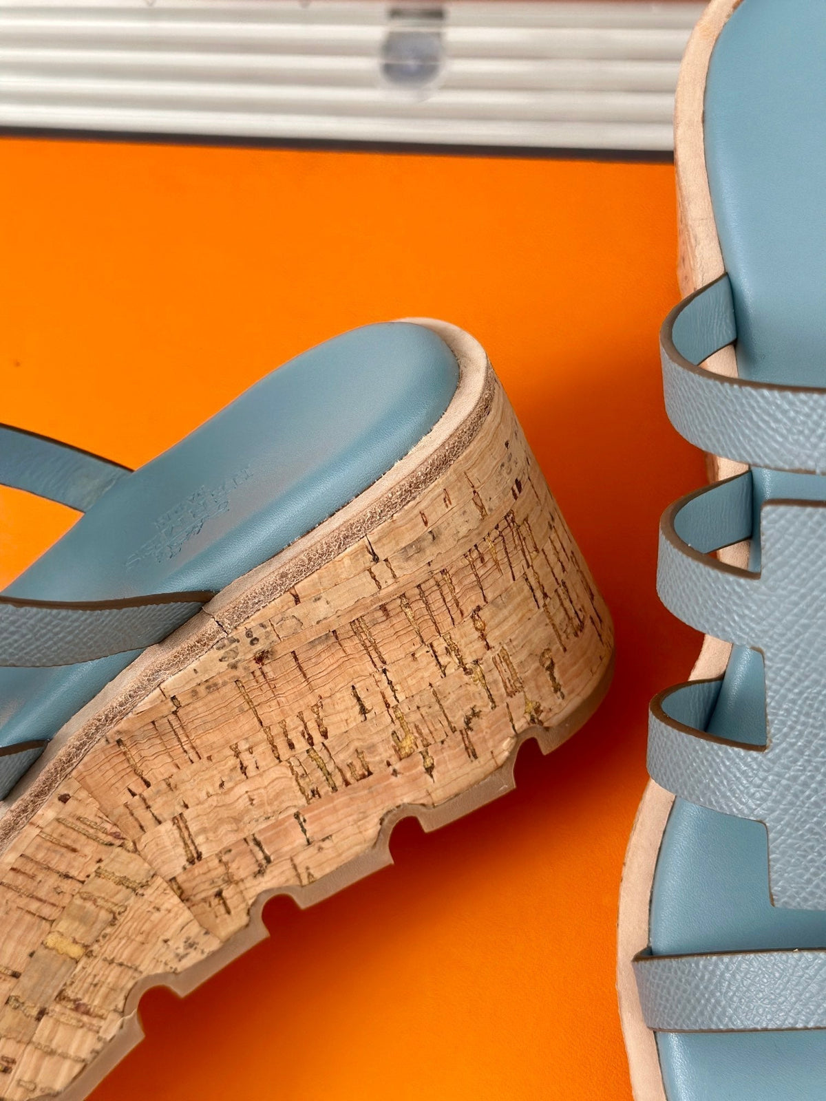 Hermes Isabella Sandal Sky Calfskin