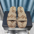 Chanel Thick-Sole Slippers Peanut Brown Satin